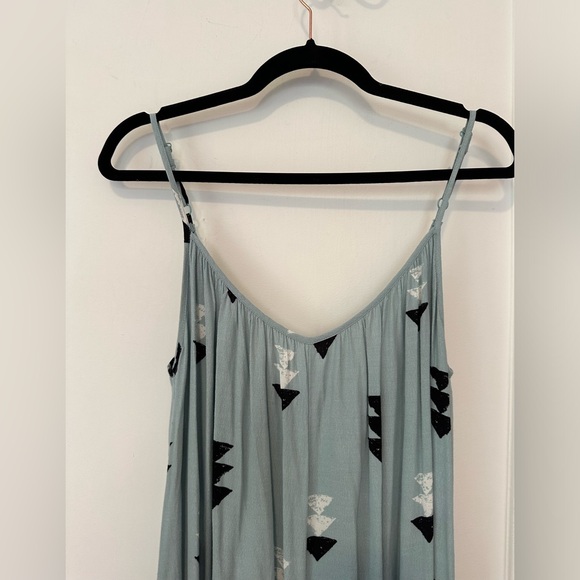 Wildfox light blue loose fit arrow print low back wide-leg jumpsuit - size S - Picture 4 of 12